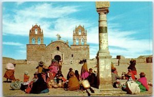 Postcard - Town in the Bolivian Plateau - Laja, Bolivia