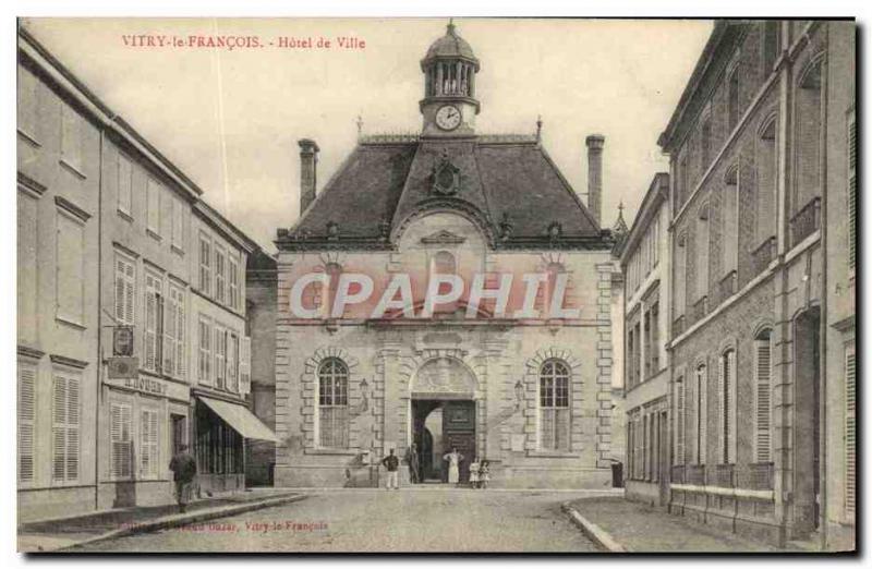 Old Postcard Vitry Le Francois Hotel De Ville