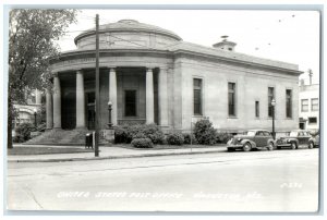 1947 United States Post Office Building Waukesha Wisconsin RPPC Photo Postcard