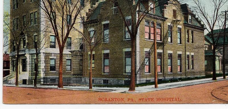 1910 Scranton PA The State Hospital Building Lackawanna County RARE DB Postcard