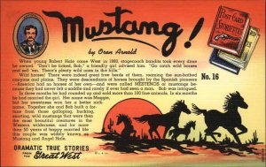 Dramatic Stories from the Old West Mustang Oren Arnold Linen Vintage PC