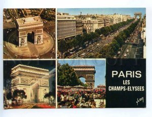 239569 FRANCE PARIS L'Arc de Triomphe Arch of Triumph old collage postcard