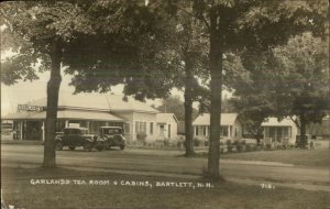 Bartlett NH Garlands Tea Room Cars c1920 Real Photo Postcard