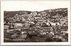 Palestine Panorama Of The City Buildings and Residences Real Photo RPPC Postcard