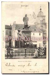 Old Postcard Saint Die Statue Jules Ferry