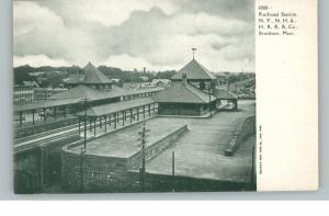 BROCKTON MA RR Train Station c1905 Postcard