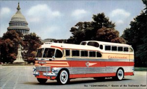 Washington DC Continental Trailways Bus Ad Advertising Vintage Postcard