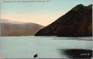 Shuswap Lake from Sicamous Hotel Sicamous BC Unused Postcard D69