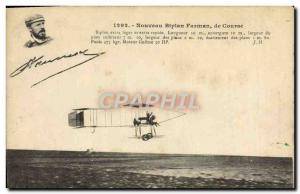 Postcard Old New Farman biplane Jet Race
