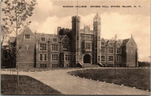 Vtg Wagner College Grymes Hill Staten Island New York NY Albertype Postcard