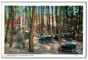 c1920 Aerial View Classic Cars Camp Grounds Old Orchards Maine Unposted Postcard