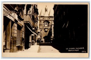 c1910's Le Grande Clocher Bordeaux France USS Pittsburgh RPPC Photo Postcard