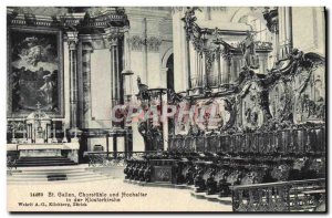 Postcard Old Organ St Gallen