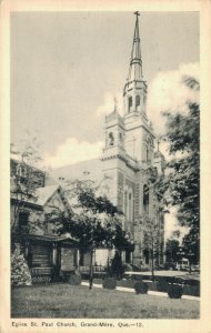 Canada Eglise St. Paul Church Grand Mere Quebec Vintage Postcard 07.29