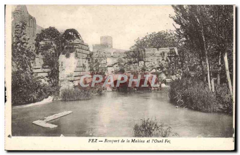 Old Postcard Fez Rempart De La Makina and L & # 39Oued Fez