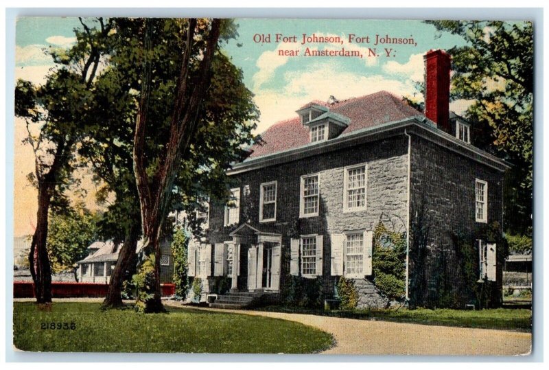 c1910's Old Fort Johnson Fort Johnson Near Amsterdam New York NY Postcard 