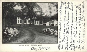 Becket Massachusetts MA Broad View c1910 Vintage Postcard