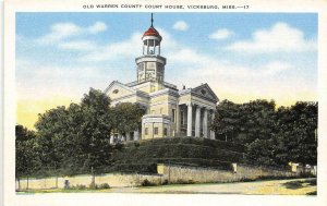 Old Warren County Court House, Vicksburg, Mississippi c1940s Vintage Postcard