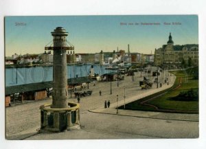 491692 Poland Szczecin lighthouse new bridge Vintage postcard