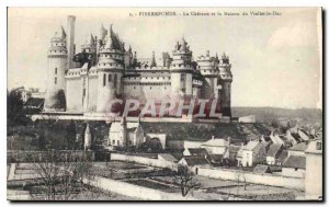 Old Postcard Pierrefonds Chateau and the House of Viollet le Duc