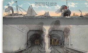 Pennsylvania Railroad under the Hudson River New York City, USA Tunnel Unused 
