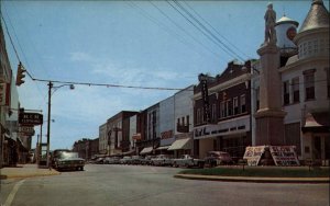 Reidsville North Carolina NC Classic 1960s Cars Street Scene Vintage Postcard