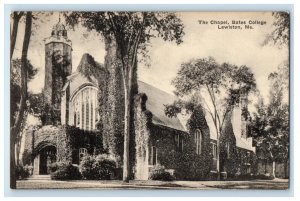 c1910 The Chapel, Bates College, Lewiston Maine ME Unposted Antique Postcard 