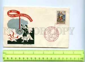 410146 USSR Lithuania 1959 year scout tourism Meteliai Club COVER