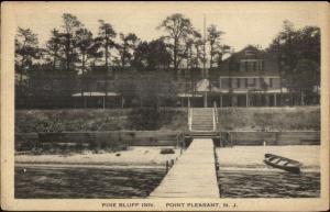 Point Pleasant NJ Pine Bluff Inn c1920 Postcard #2