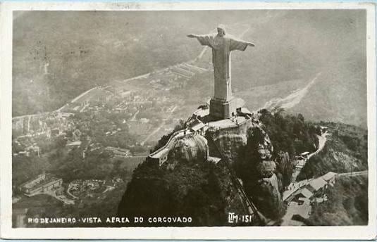 South America - Brazil, Rio de Janeiro Aerial View    *RPPC