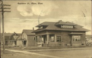 Havre MT Residence St. c1910 Postcard