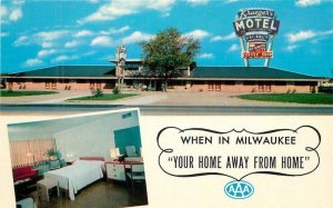 Wisconsin Milwaukee Kruger's Motel Interior Teich 1950s 22-6652