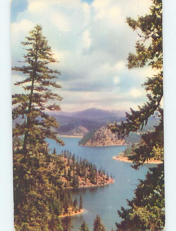 Unused 1941 LAKE SCENE Coeur D’Alene Idaho ID F3501