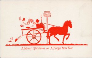 USM Merry Christmas Happy New Year United States Mail Postcard G23