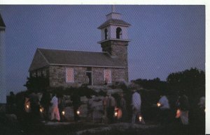 America Postcard - Candlelight Service - Star Island - New Hampshire TZ3413