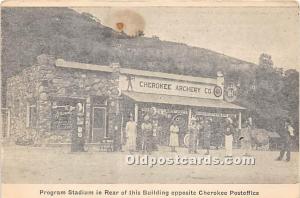 Cherokee Post office Cherokee, North Carolina, NC, USA Indian Trade Card Back...