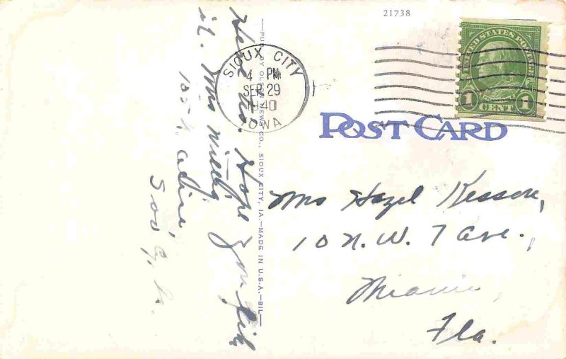 Court House Sioux City Iowa 1940 postcard