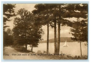 1913 South of Hotel, Highland Lake, Winsted Connecticut CT Unposted Postcard