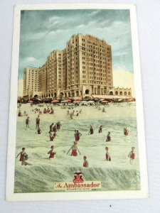 Vintage The Ambassador Atlantic City Postcard Lumitone Photoprint New York USA 