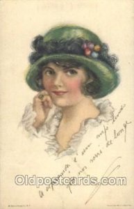American Girl No. 71 Artist Signed Alice Luella Fidler (USA) 1919 crease righ...
