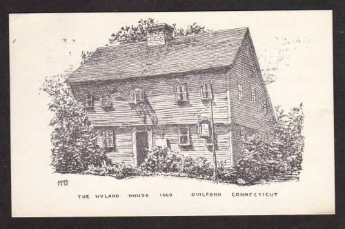 CONNECTICUT CT GUILFORD Hyland House CONN Postcard PC Connecticut