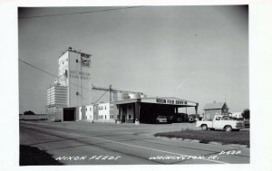 Real Photo Postcard Nixon Feed Drive-In in Washington, Iowa~124827
