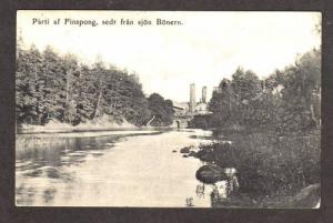 Parti af FINSPONG sedt fran sjon BONERN SWEDEN Postcard