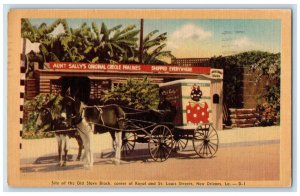 1946 Site Old Slave Block Royal St. Louis Streets New Orleans Louisiana Postcard