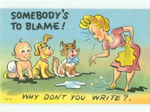 Vintage Postcard  Funny Humor Letters Comical Jokes # 1667