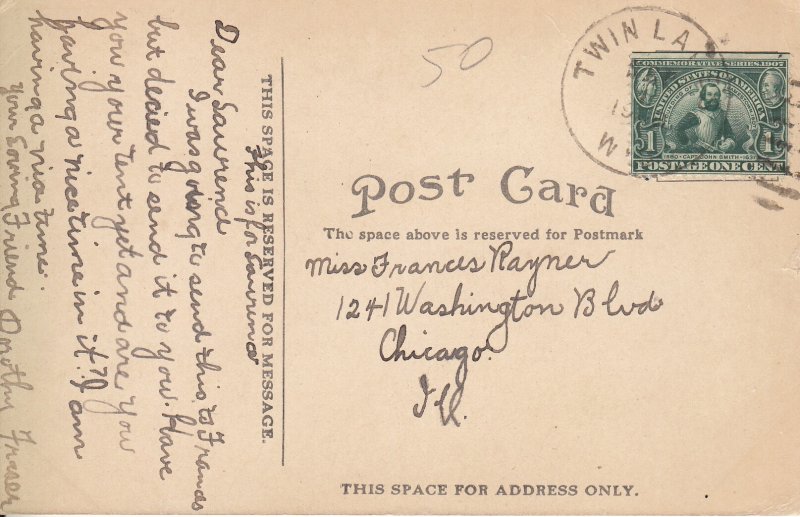 MILL POND SCENE - RICHMOND ILLINOIS  1907