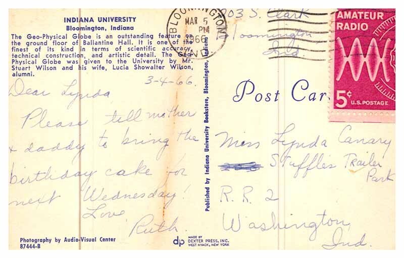 Postcard SCHOOL SCENE Bloomington Indiana IN AR3895