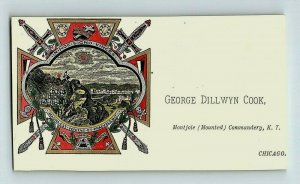 Graphic 1880's Knights Templar Commandery Montjoie (Mounted) Commandery P153