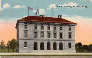 J15/ Roswell New Mexico Postcard c1910 Federal Building  208 