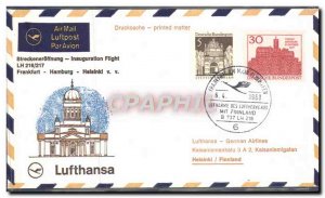 Letter Frankfurt Hamburg Helsinki 6 April 1968 Lufthansa